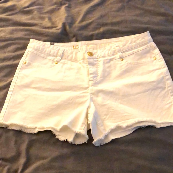 LC Lauren Conrad White Jean Shorts - Picture 1 of 7